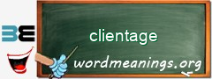 WordMeaning blackboard for clientage